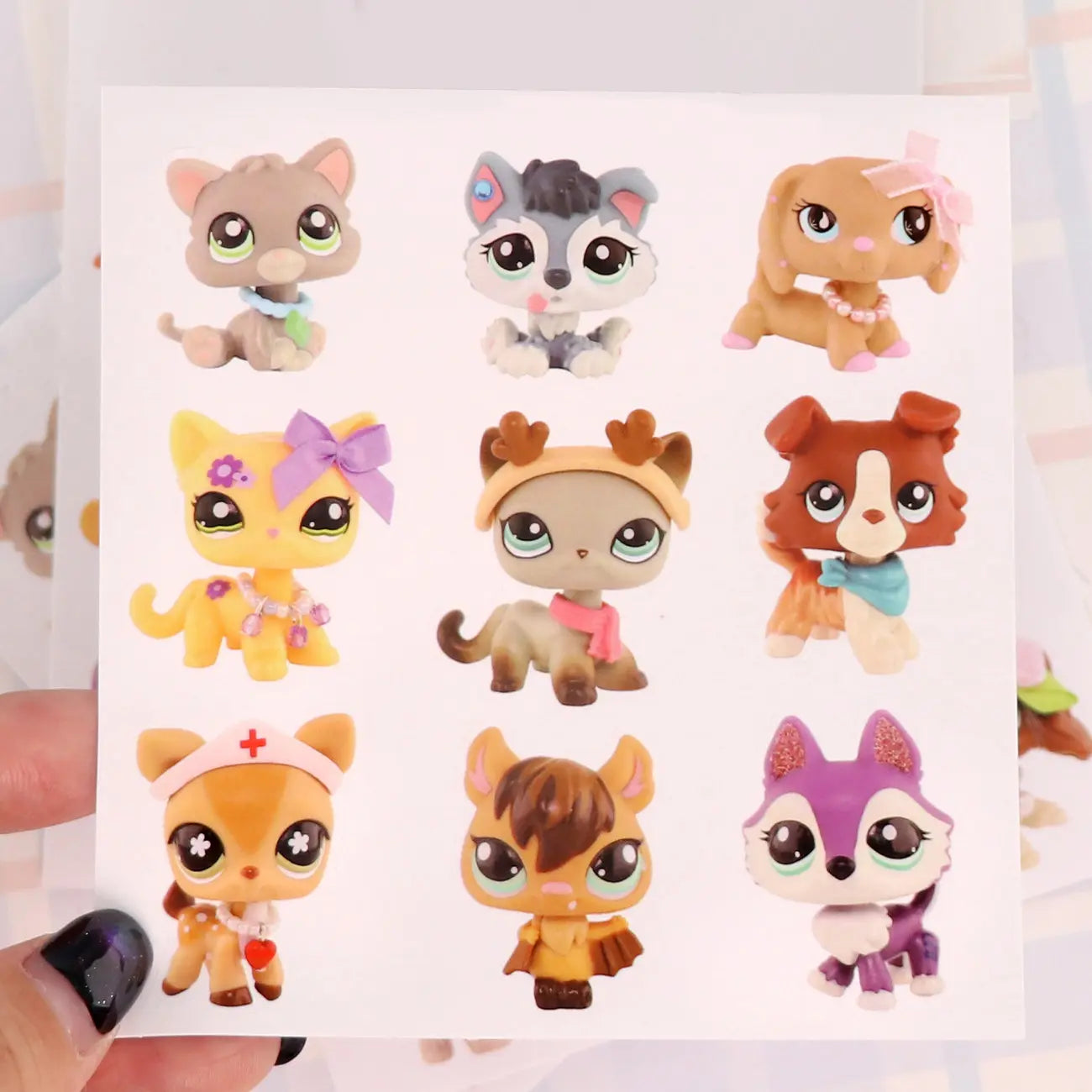 Miniature Animal Figurine Collection: Cats, Dogs, Puppies, Kittens, and Foxes